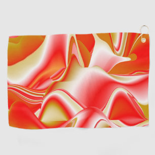 Serviette De Golf Love and Gold Abstrait 3D Rainbowart