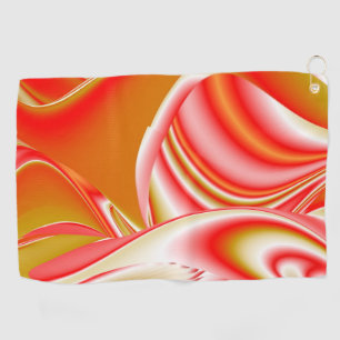 Serviette De Golf Love and Gold Abstrait 3D Rainbowart