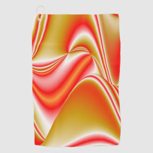Serviette De Golf Love and Gold Abstrait 3D Rainbowart