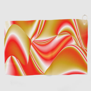 Serviette De Golf Love and Gold Abstrait 3D Rainbowart