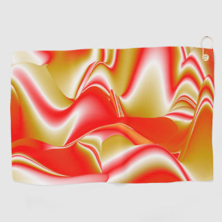 Serviette De Golf Love and Gold Abstrait 3D Rainbowart