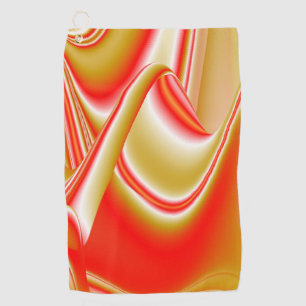 Serviette De Golf Love and Gold Abstrait 3D Rainbowart