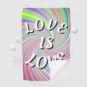 Serviette De Golf Love Is Love Fierté (En situation)