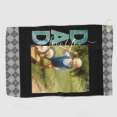 Serviette De Golf Love You Dad Une photo rustique (Horizontal)