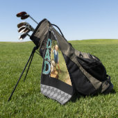 Serviette De Golf Love You Dad Une photo rustique (Vert)