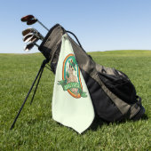 Serviette De Golf Lucky A Latte - Squelette, Café et Cloches (Vert)
