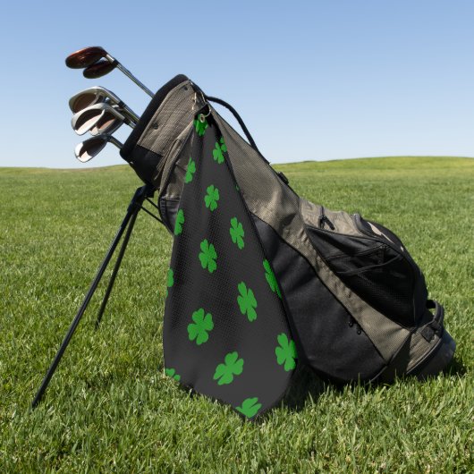 Serviette de golf Lucky Clovers (Vert)