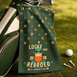 Serviette De Golf Lucky et barbu Saint-Patrick Leprechaun
