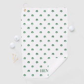 Serviette De Golf Lucky Shot Monogrammed Irlandais Clovers Golf Serv (En situation)