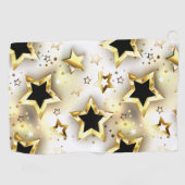 Serviette De Golf Lumière transparente avec étoiles or (Horizontal)