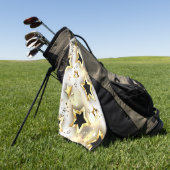Serviette De Golf Lumière transparente avec étoiles or (Vert)