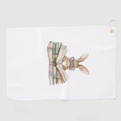 Serviette De Golf Lunettes de lecture de lapin mignon livres lecteur (Horizontal)