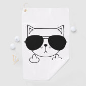 Serviette De Golf Lunettes de soleil de chat (En situation)