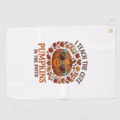 Serviette De Golf Lunettes de soleil Halloween Patch Citrouilles Mig (Horizontal)