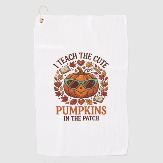 Serviette De Golf Lunettes de soleil Halloween Patch Citrouilles Mig (Devant)