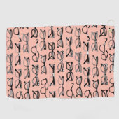 Serviette De Golf Lunettes de vue rose pâle, Lunettes de vue, Vêteme (Horizontal)