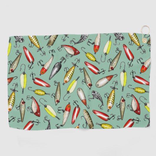 Serviette De Golf Lures de pêche (Horizontal)