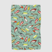Serviette De Golf Lures de pêche (Devant)