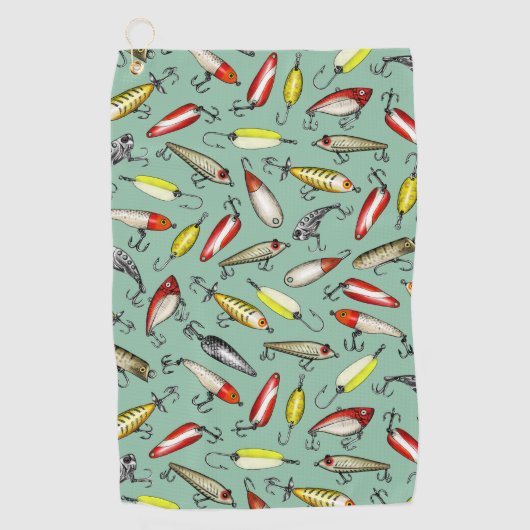 Serviette De Golf Lures de pêche (Devant)
