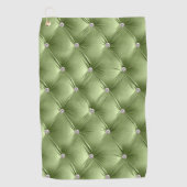 Serviette De Golf Luxe Glam Sage Green Faux Velvet (Devant)