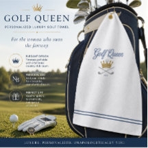 Serviette de golf Luxe Reine | Cadeau de golf pers