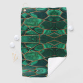 Serviette De Golf Luxury Emerald Malachite Green Marble Abstract (En situation)