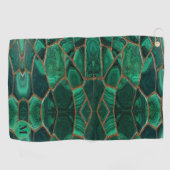 Serviette De Golf Luxury Emerald Malachite Green Marble Abstract (Horizontal)
