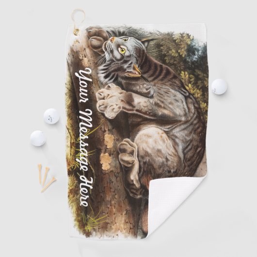 Serviette De Golf Lynx Canada personnalisé (En situation)