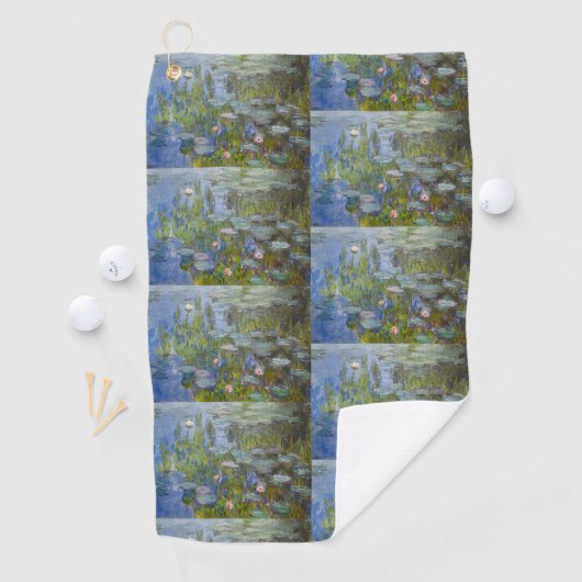 Serviette De Golf Lys d'eau par Claude Monet Classic Impressionist (En situation)