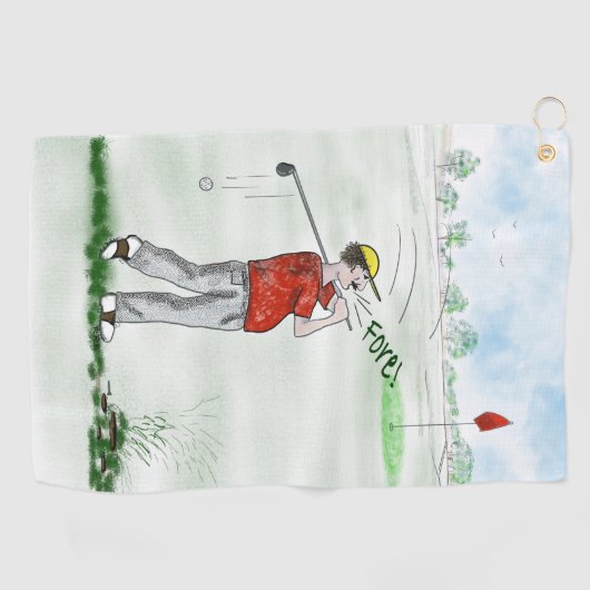 Serviette De Golf M. Golf Towel (Horizontal)