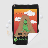 Serviette de golf M. T-Rex (En situation)