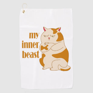 Serviette De Golf Ma bête intérieure fainéante citation de motivatio