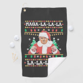 Serviette De Golf Maga La La La Trump Noël Inauguration 47e (En situation)