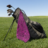 Serviette De Golf Magenta foulé de luxe personnalisé (Vert)
