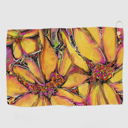 Serviette de golf "Magic Sunflower" (Horizontal)