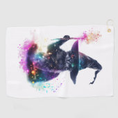 Serviette De Golf Magie de Chat Sorcier (Horizontal)
