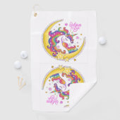 Serviette de golf Magie Licorne (En situation)