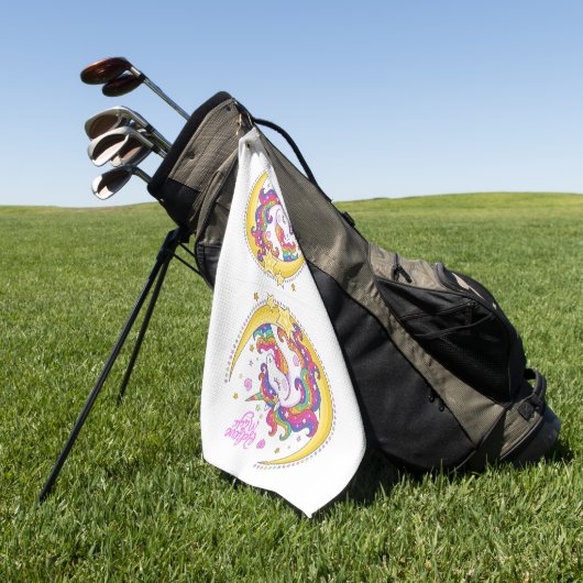 Serviette de golf Magie Licorne (Vert)