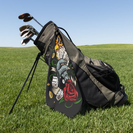 Serviette De Golf Main Des Cartes (Vert)