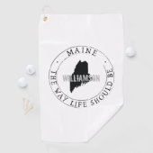 Serviette De Golf Maine Golf Towel State Personnalisé (En situation)