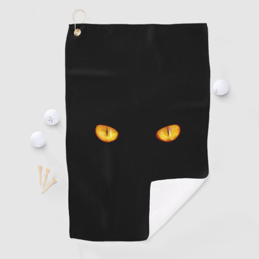 Serviette De Golf Maintenant, il vous voit Chat noir (En situation)