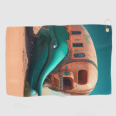 Serviette De Golf Maison de la baleine du désert (Horizontal)