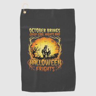 Serviette De Golf Maison Hantée de Peurs d'Halloween Pleine Lune Cit