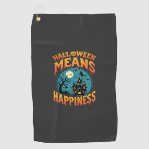 Serviette De Golf Maison Hantée De Vecteur De Bonheur De Halloween