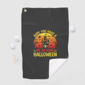 Serviette De Golf Maison hantée drôle d'Halloween sur un design (En situation)