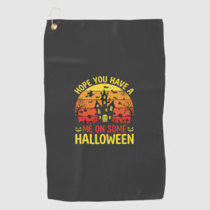 Serviette De Golf Maison hantée drôle d'Halloween sur un design