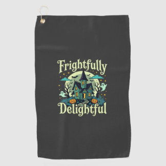 Serviette De Golf Maison Hantée Halloween Effroyablement Délicieuse