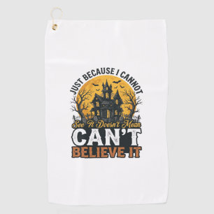 Serviette De Golf Maison Hantée Halloween Incroyable Vintage