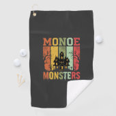 Serviette De Golf Maison Hantée Halloween Monstres Rétro (En situation)