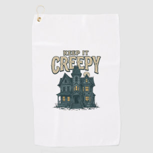 Serviette De Golf Maison Hantée Vintage Creepy Halloween Dés